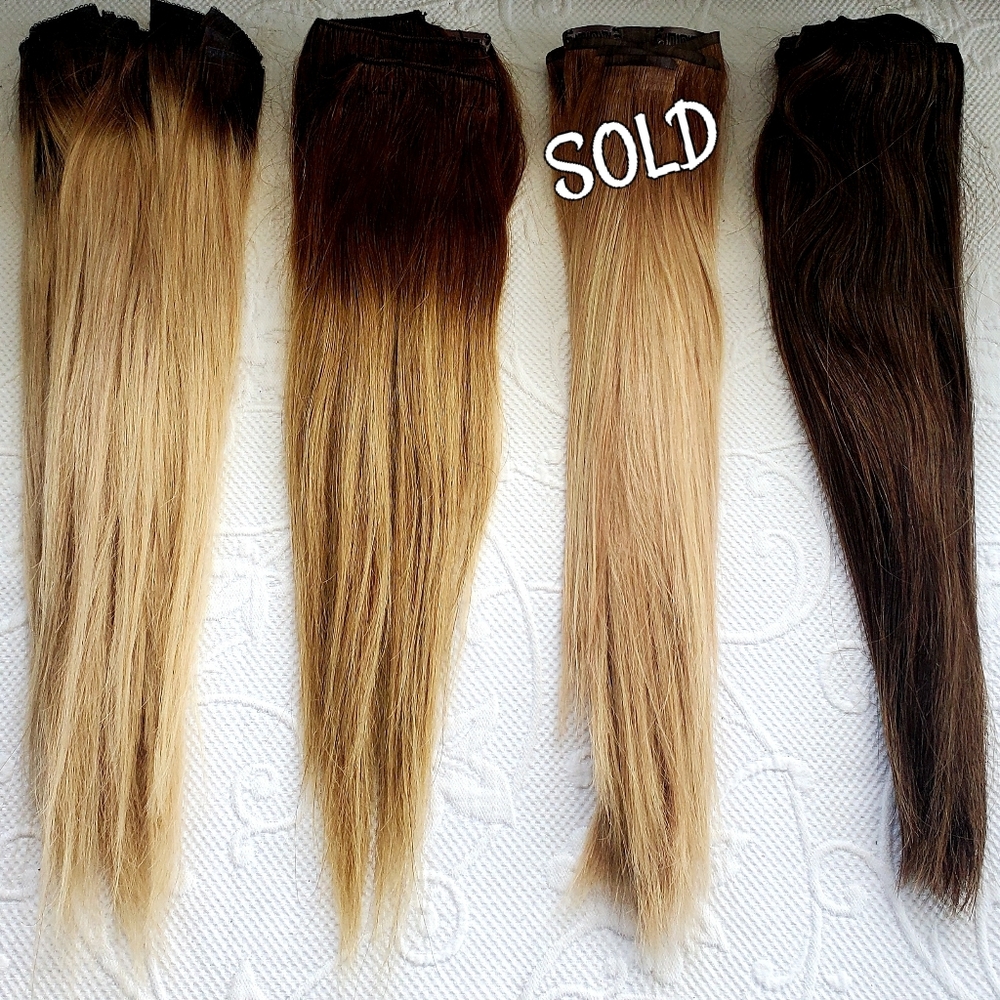 3 Sets of Clip-In Hair Extensions 100% REMY HAIR